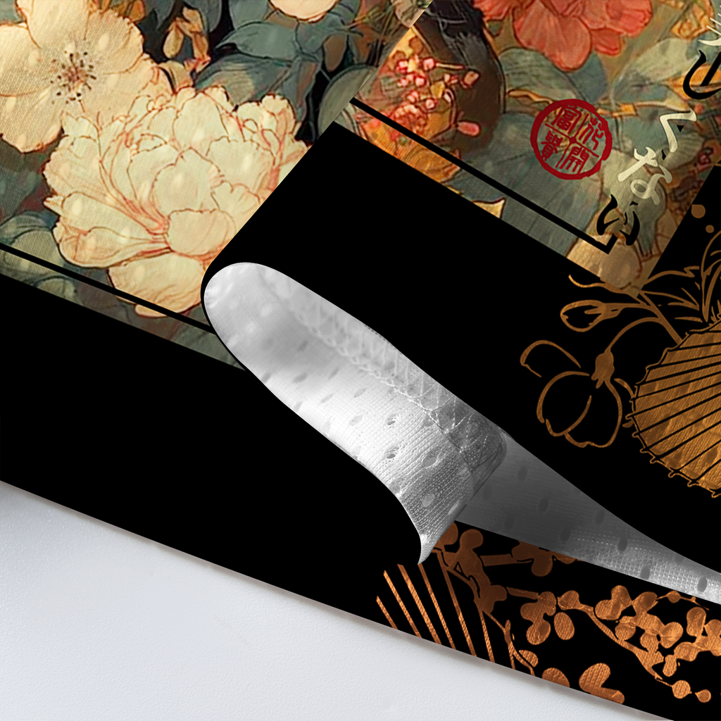 Kyoto-Lion Black Cat&Peony Mesh Jersey