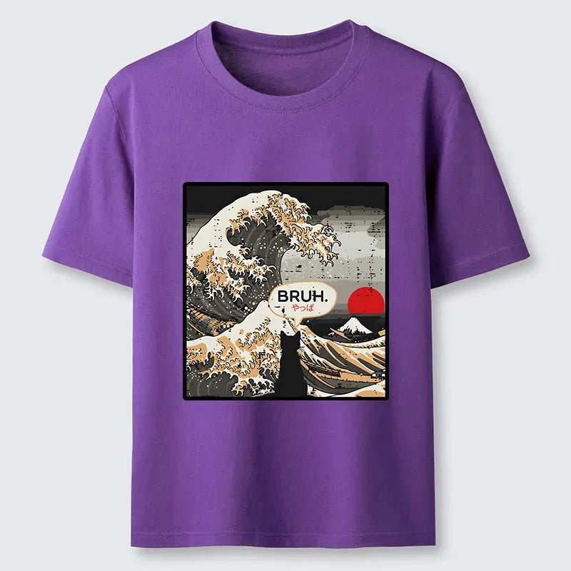 Kyoto-Lion Great Wave Cat Bruh Classic T-Shirt