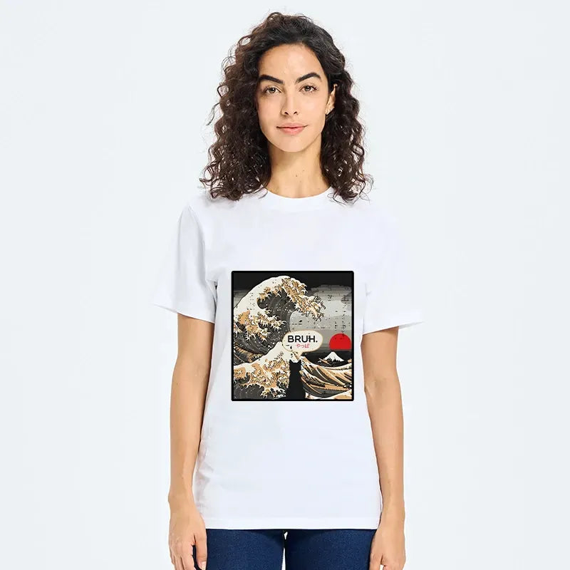 Kyoto-Lion Great Wave Cat Bruh Classic T-Shirt