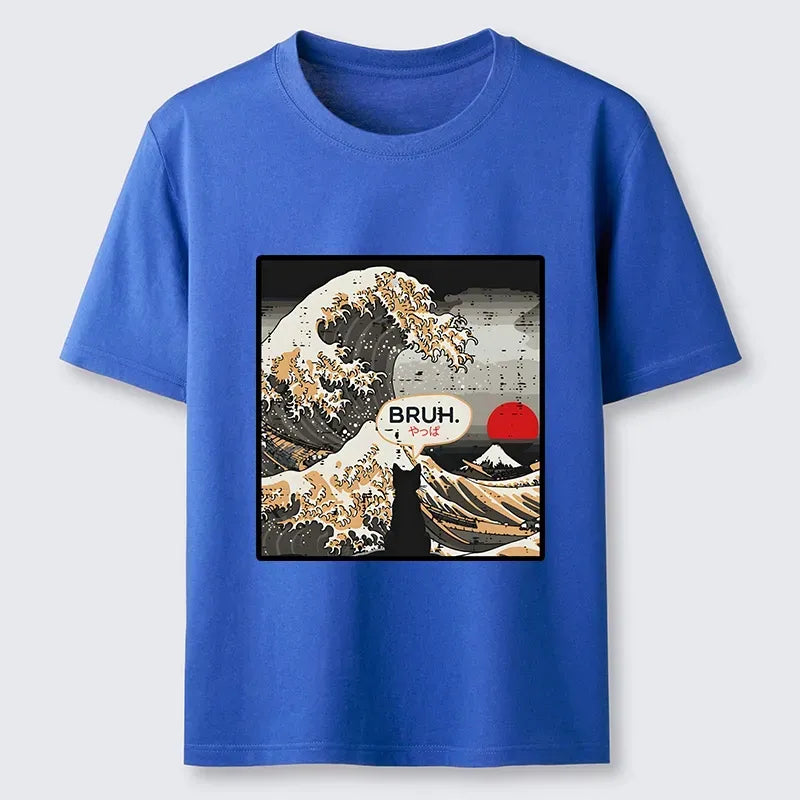 Kyoto-Lion Great Wave Cat Bruh Classic T-Shirt