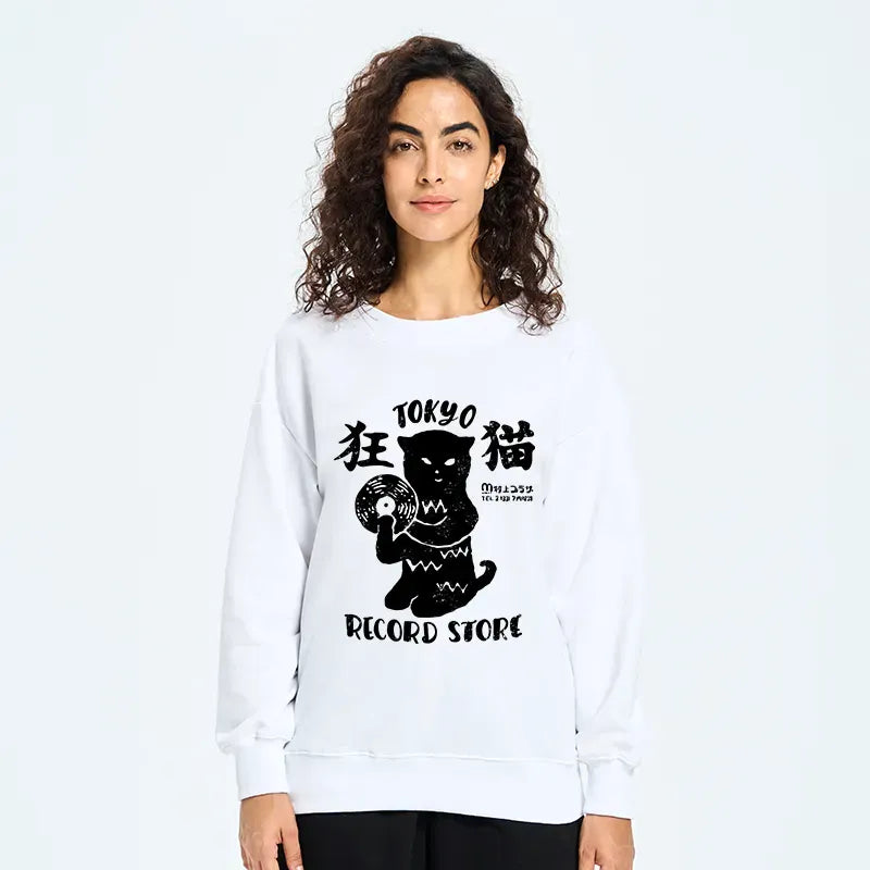 Unisex cat sweatshirt free shipping deal