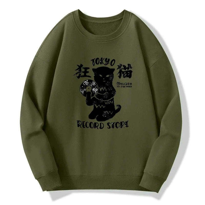 Japanese vintage cat CD sweatshirt