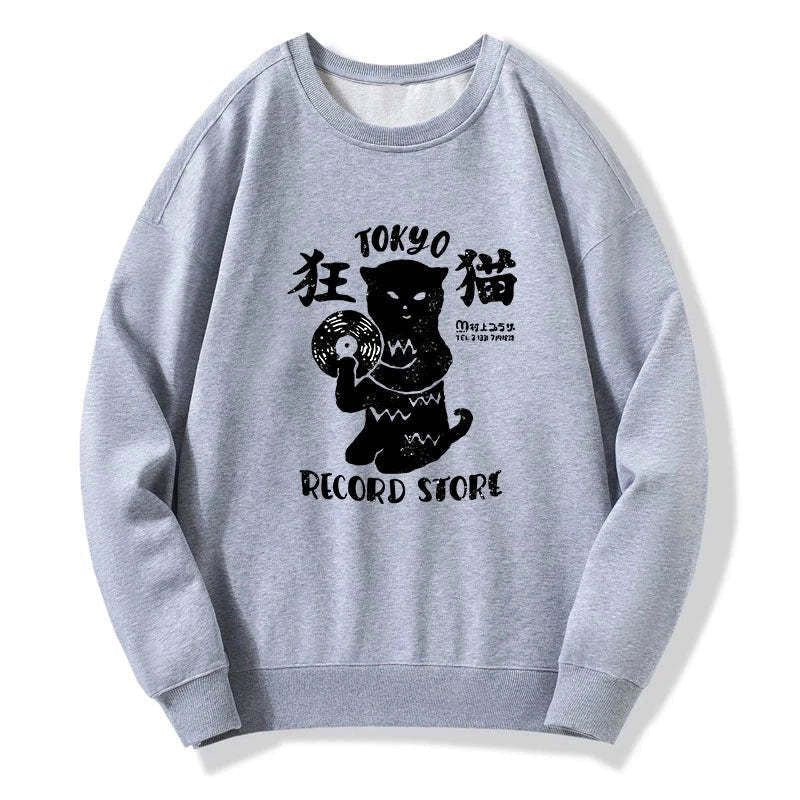 Kyoto-Lion Tokyo Record Store Cat CD Sweatshirt