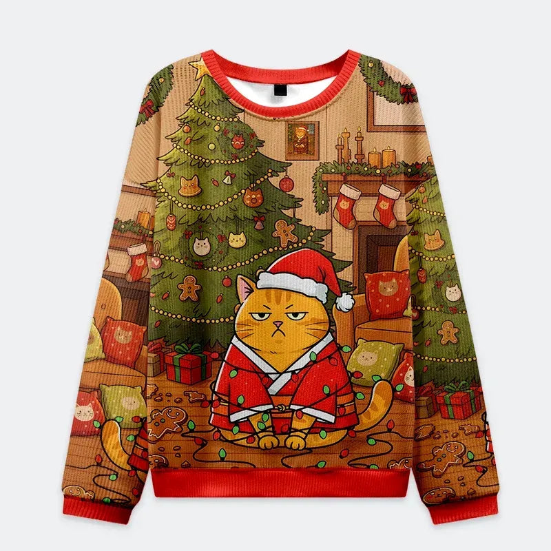 japanese ugly christmas sweatshirt for men
