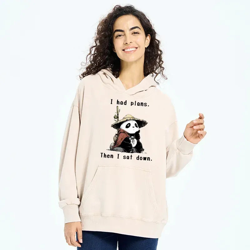 washed panda hoodie for daily wear