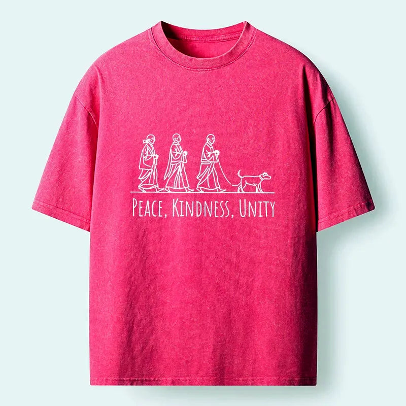 Unisex washed cotton t-shirt casual wear