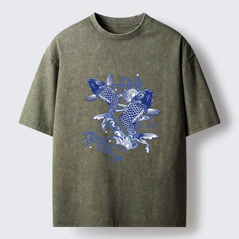 Unisex Vintage Koi T-Shirt Best Seller