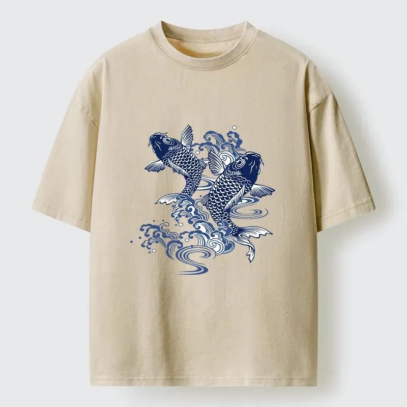 Unisex Vintage Koi T-Shirt Best Seller