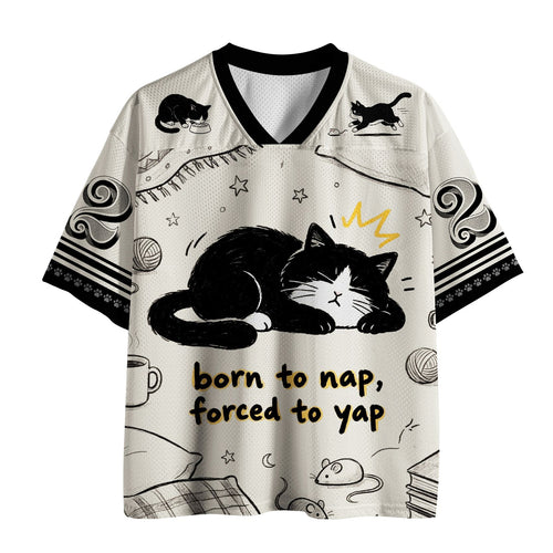 Kyoto-Lion Cute Lazy Cat Funny Meme Mesh Jersey