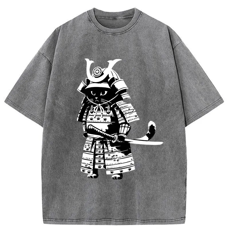 Samurai Cat T-Shirt Trending Gift for Him