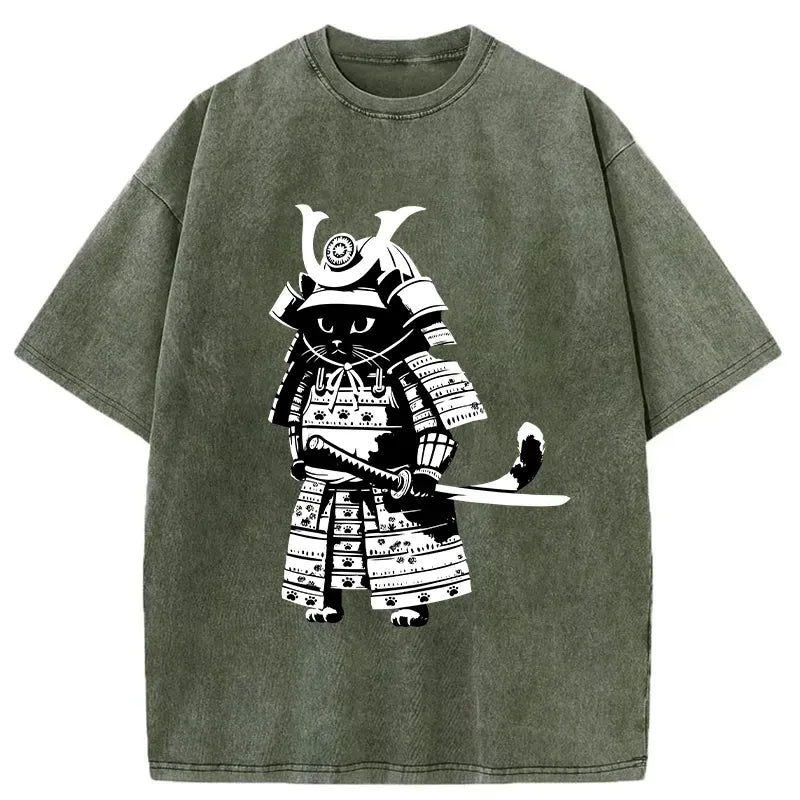 Samurai Cat T-Shirt Trending Gift for Him