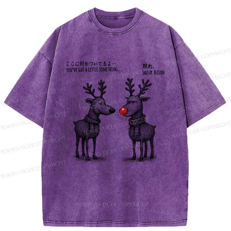Kyoto-Lion A Reindeer¡¯s Take on Rudolph¡¯s Glow Washed T-Shirt
