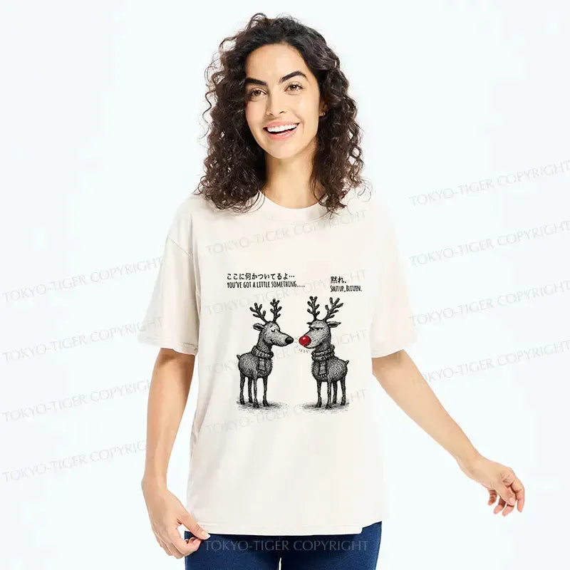Kyoto-Lion A Reindeer¡¯s Take on Rudolph¡¯s Glow Washed T-Shirt