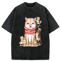 Kyoto-Lion Japanese Akita Dog Washed T-Shirt