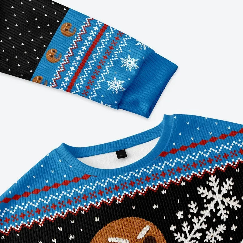Kyoto lion gingerbread monster Christmas sweatshirt