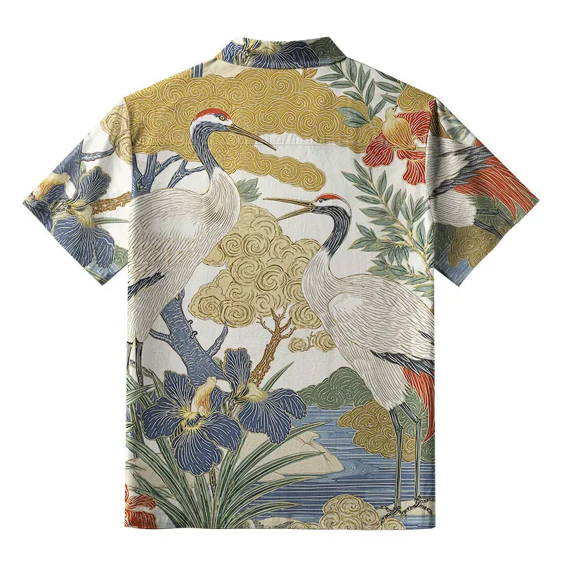 Japanese Button-up Shirt for Streetwear