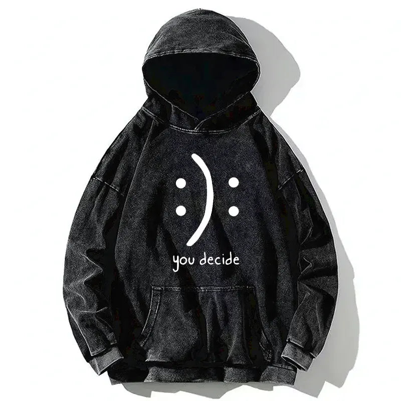 Kyoto-Lion Laugh Or Sad Washed Hoodie