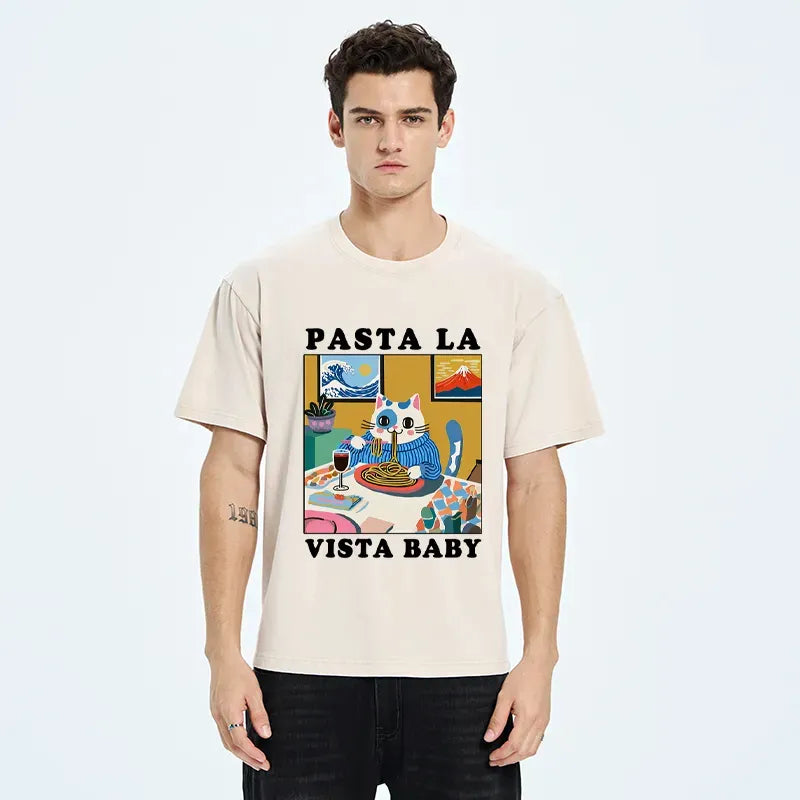 Japanese vintage washed t-shirt for daily wear
