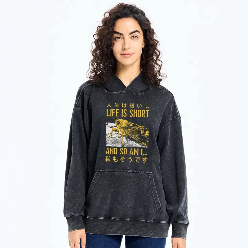 Japanese vintage washed hoodie for daily wear