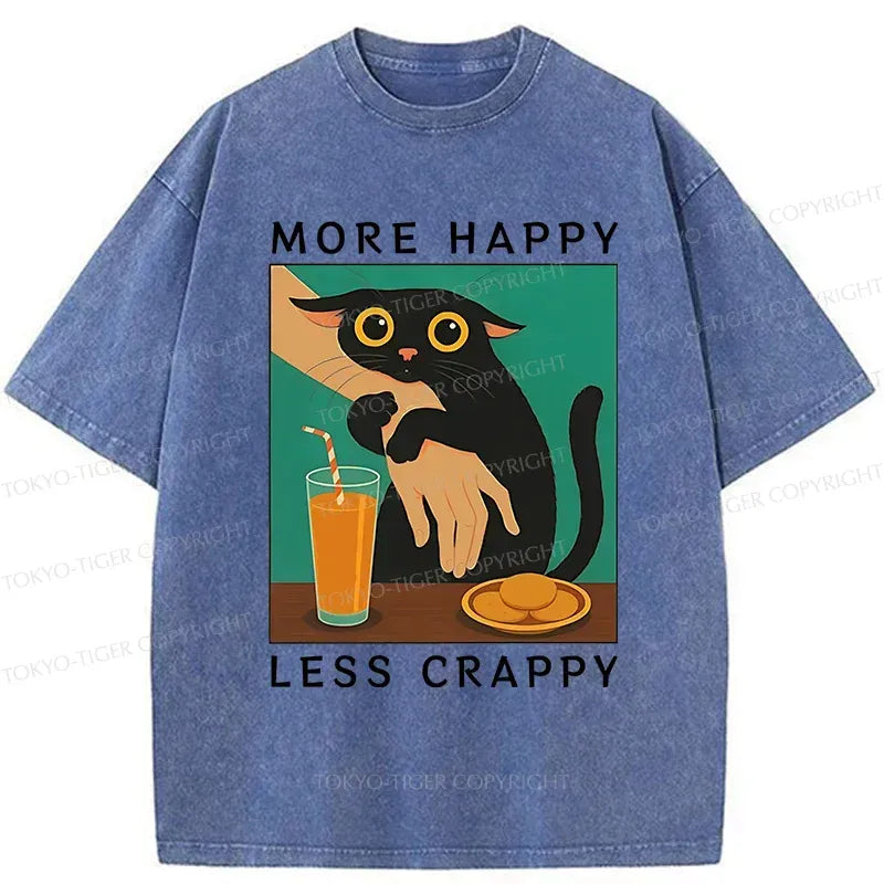 Kyoto-Lion Cat Hugging Person Washed T-Shirt