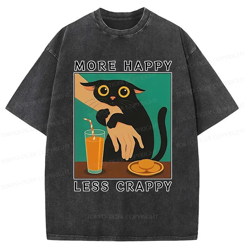 Trendy Japanese Cat Hugging Person Vintage T-Shirt