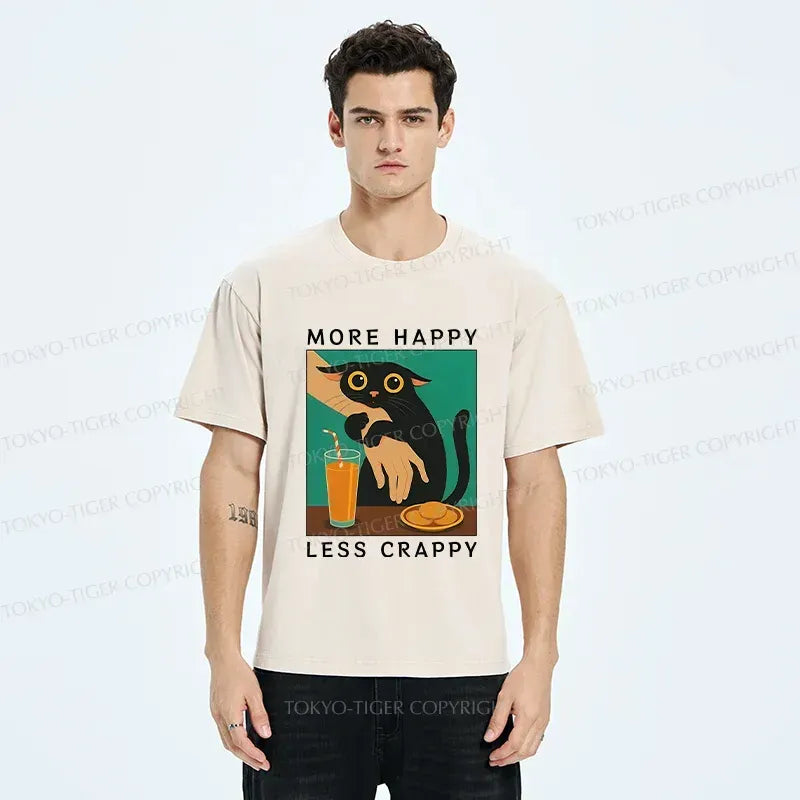 Cozy Washed Cat T-Shirt as a Gift for Cat Lovers