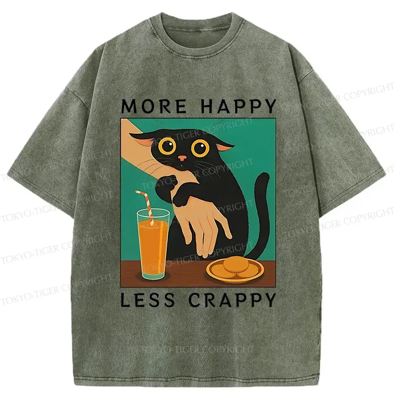 Cozy Washed Cat T-Shirt as a Gift for Cat Lovers