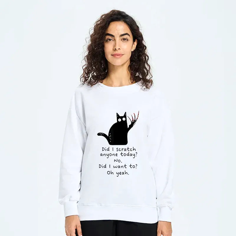 Japanese vintage cat sweatshirt for men
