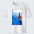 Bright Blue Ukiyo-e Sea Sail Tee