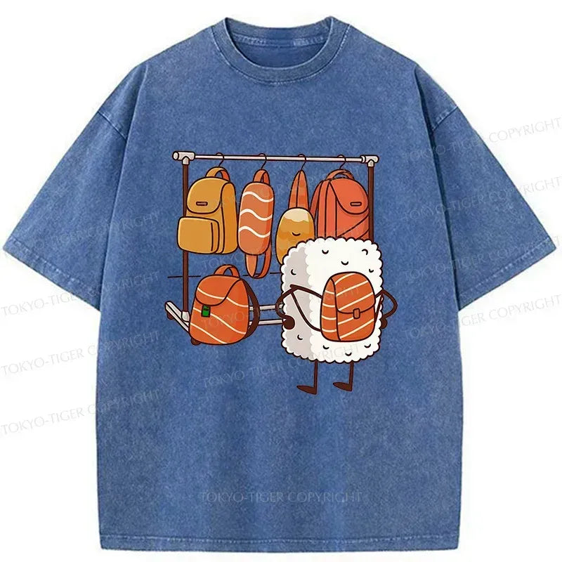 Kyoto-Lion Sushi Is Selecting Backpacks Washed T-Shirt