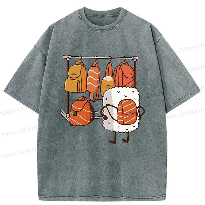 Kyoto-Lion Sushi Is Selecting Backpacks Washed T-Shirt