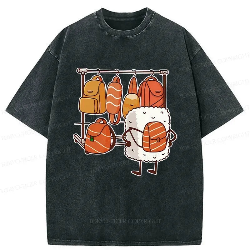 Kyoto-Lion Sushi Is Selecting Backpacks Washed T-Shirt