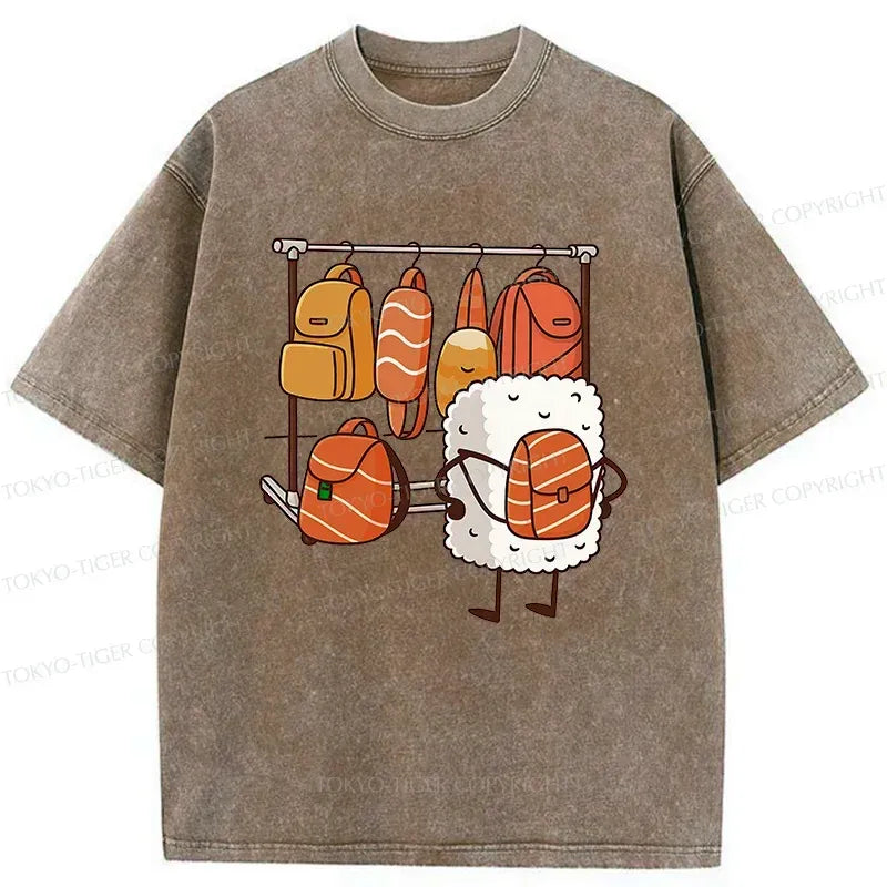 Kyoto-Lion Sushi Is Selecting Backpacks Washed T-Shirt