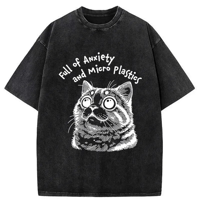 Japanese Washed Cat T-Shirt Unisex Style