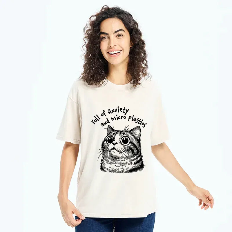 Japanese Washed Cat T-Shirt Unisex Style
