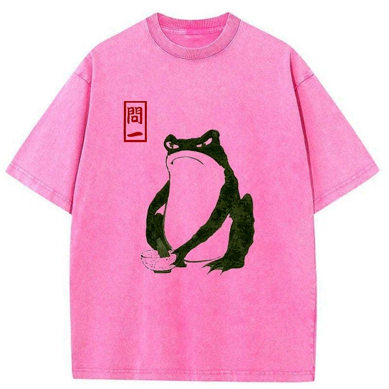 vintage ukiyo-e frog washed tee