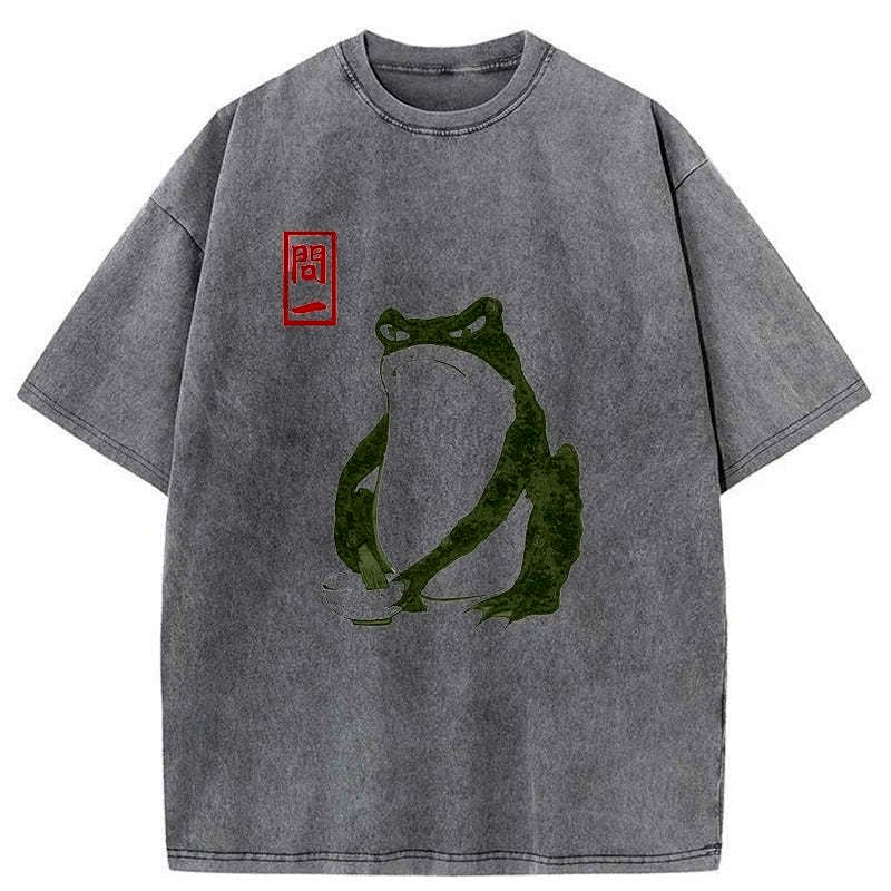 Japanese woodblock print frog t shirt