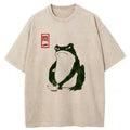 vintage ukiyo-e frog washed tee