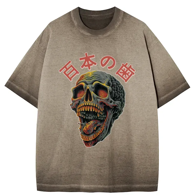 kyoto lion scary skull t shirt