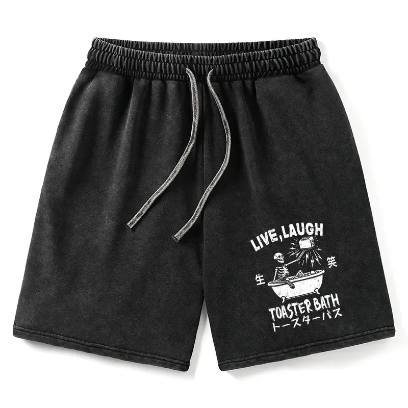 japanese style washed shorts for men