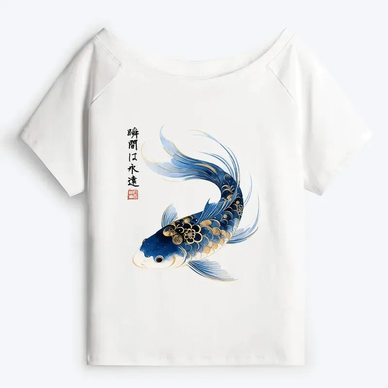 Trendy Koi Fish T-Shirt for Women