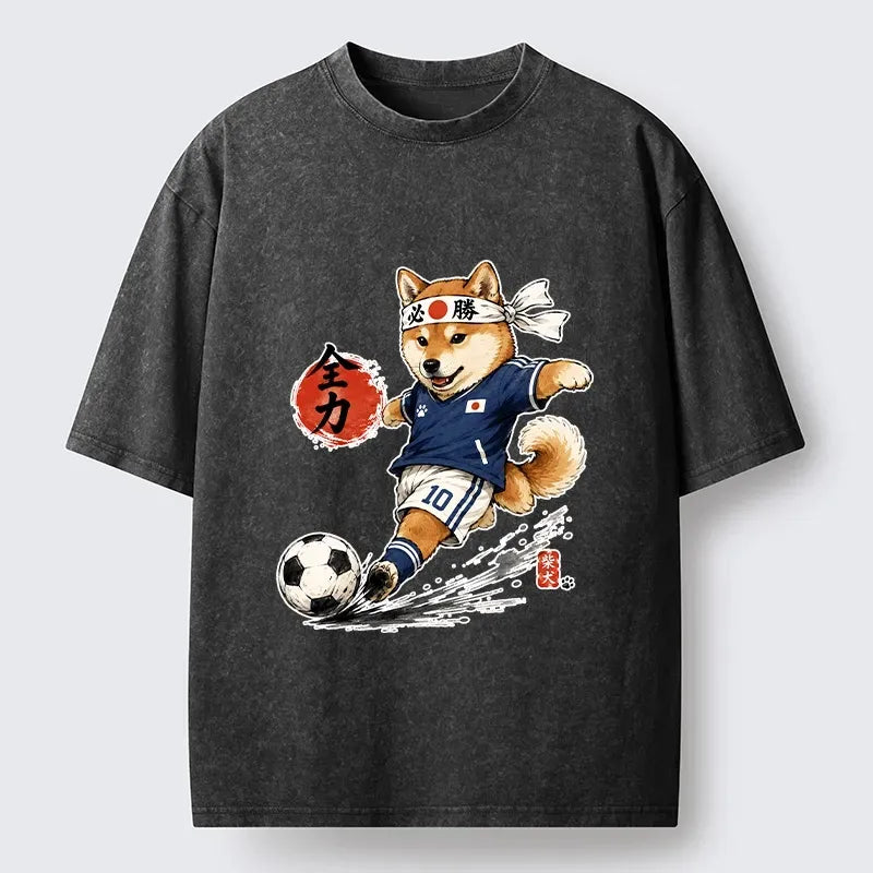 Japanese Shiba Art Washed T-Shirt