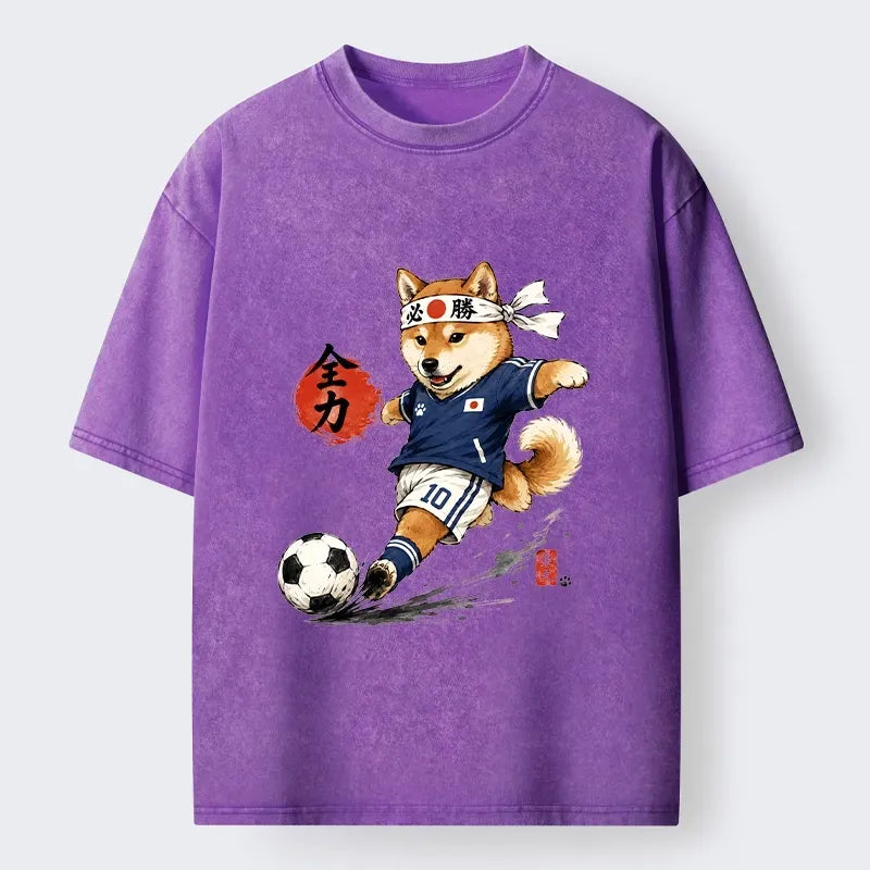 Japanese Shiba Art Washed T-Shirt