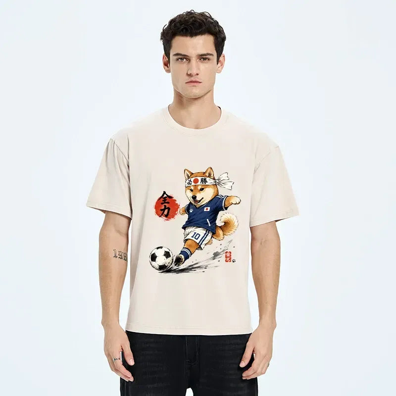 Japanese Shiba Art Washed T-Shirt