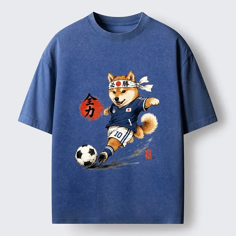 Japanese Shiba Art Washed T-Shirt