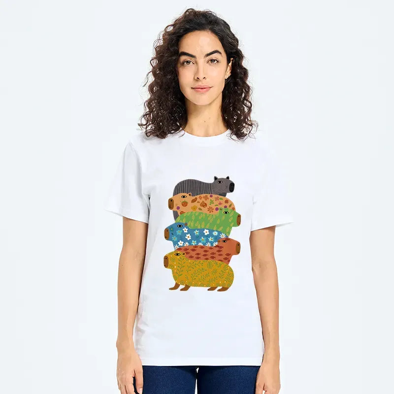 Kyoto-Lion Colorful Capybaras Classic T-Shirt