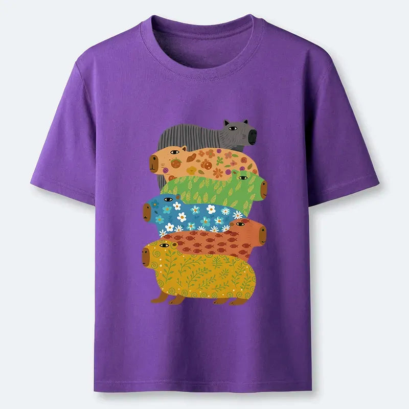 Kyoto-Lion capybara shirt for summer vacation