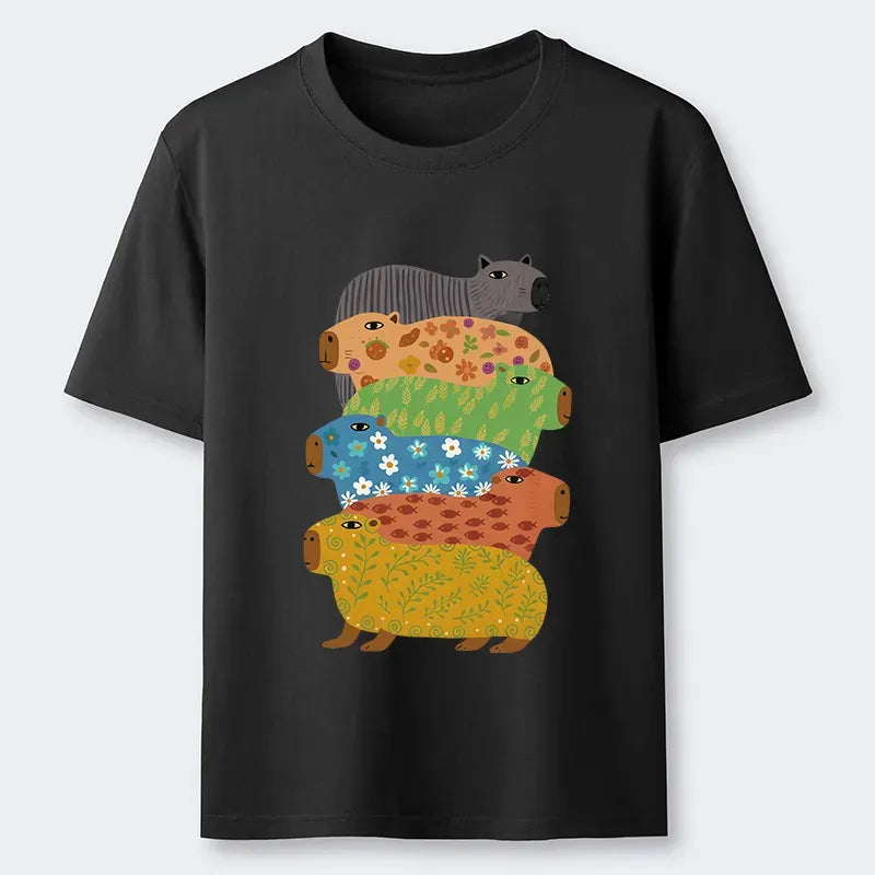 Kyoto-Lion capybara shirt for summer vacation