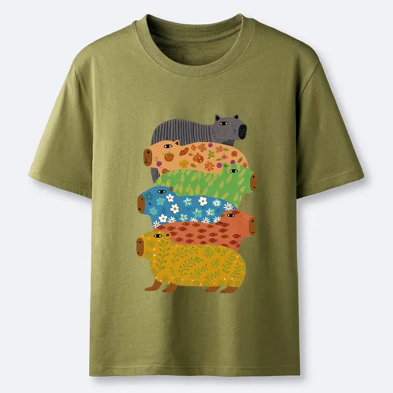 Kyoto-Lion capybara shirt for summer vacation