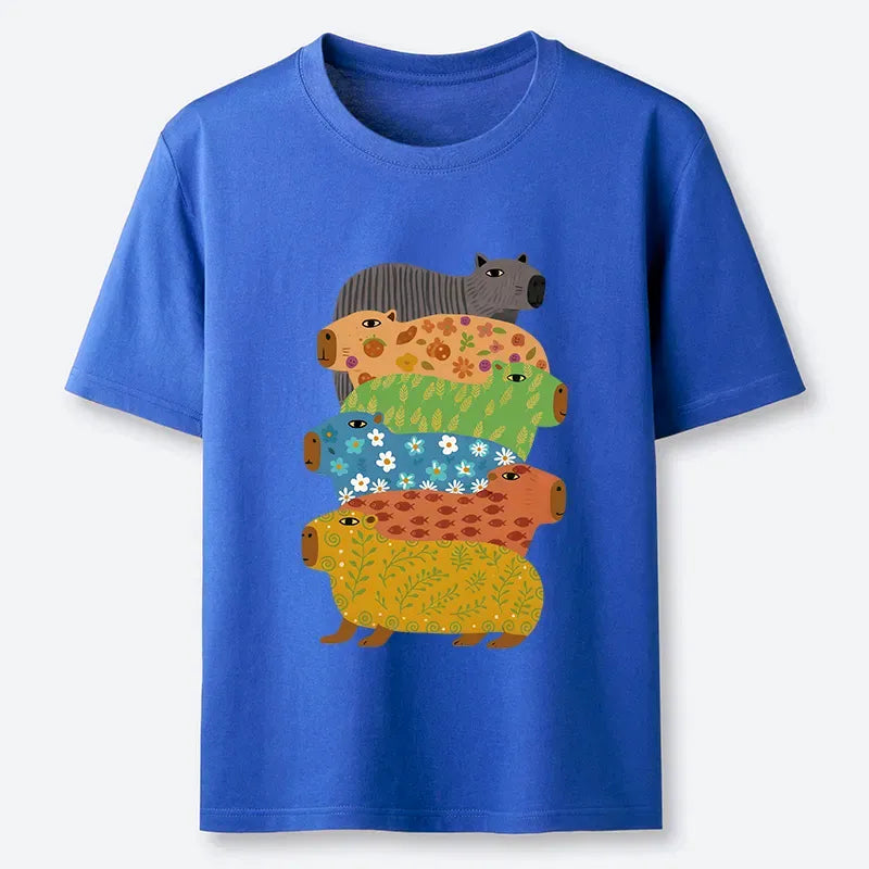 Kyoto-Lion Colorful Capybaras Classic T-Shirt